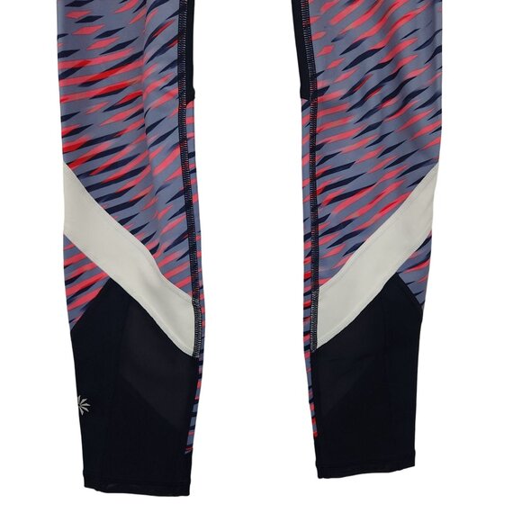 Athleta Leggings Junior's XXS Athletic Mesh Panel Striped Colorful Yoga Capri - Picture 6 of 10